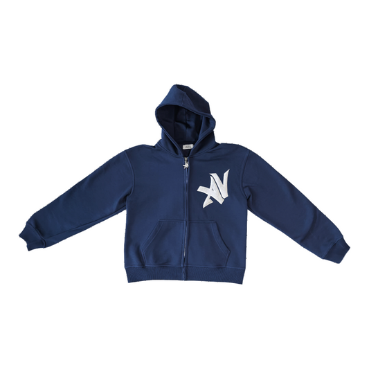 Avena "Diamond Navy" Zip Hoodie